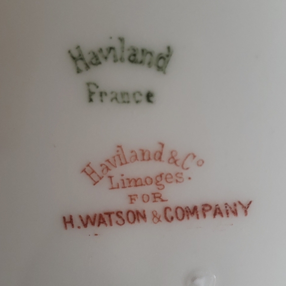 Limoges France Flower Pattern Bowl & Doily - Picture 4 of 5